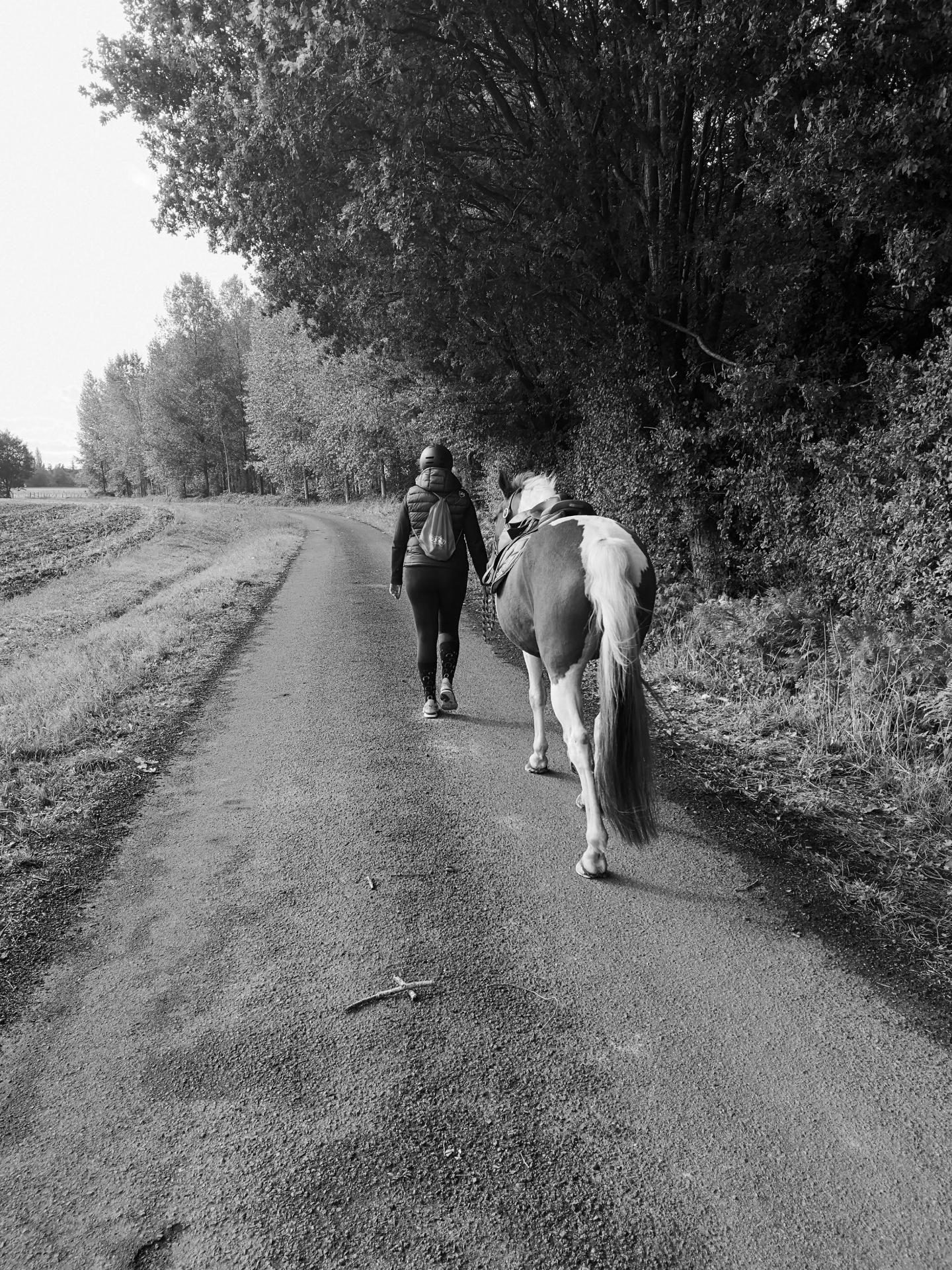 Moi marchant a pied avec opale